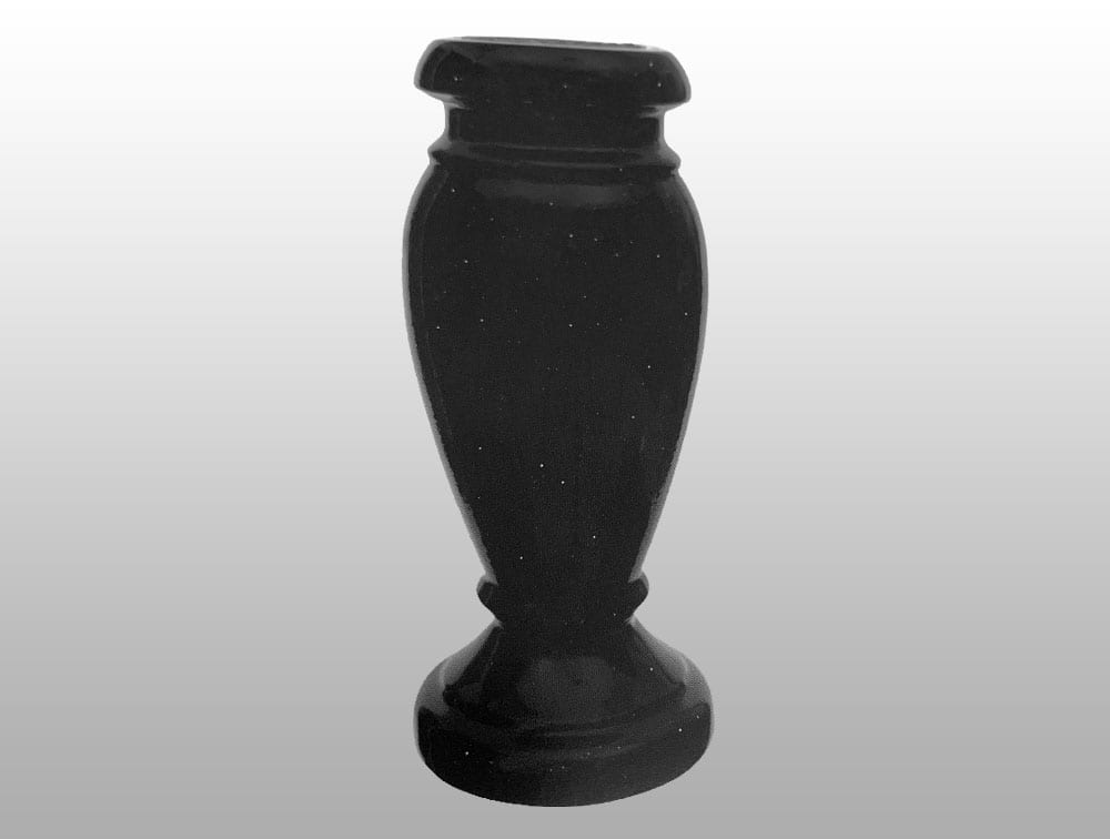 Black Memorial Vase